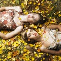 Two romantic girl Royalty Free Stock Photo