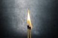 Two Romantic Matchsticks burning In Love. Love And Romance Concept. Matchstick art photography used matchsticks. Royalty Free Stock Photo