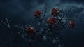 Gothic Realism: Flowers Rose Under A Stormy Sky