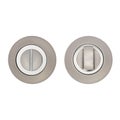 Two round door strips with satin twist mechanism with chrome trim