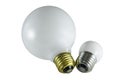 Two round light bulbs