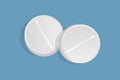 Round pills vector flat illustration. Medical pills, medicaments to treat illness, pain, and viruses.