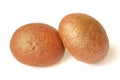 Two round rye buns isolated on white background Royalty Free Stock Photo