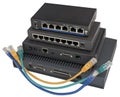 Two routers, LAN cables and two modems
