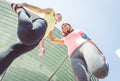 Two runners making stretching Royalty Free Stock Photo