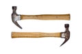 Two rusty claw hammers - equal power Royalty Free Stock Photo