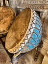 Two Sacred Drums In Jain Temple Royalty Free Stock Photo