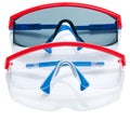 Two safety glasses isolated Royalty Free Stock Photo