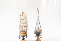 Two sail boat models.