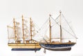 Two sail boat models.
