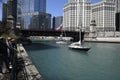 Two Sailboats On The Chicago River Royalty Free Stock Photo