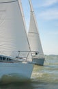 Two Sailing Boat Yachts at sea Royalty Free Stock Photo