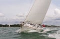 Two Sailing Boat Yachts at sea Royalty Free Stock Photo