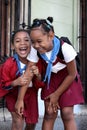 Two school girl in Havana, Cuba