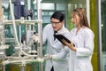 Scientists Research CBD Oil from Marijuana in a Laboratory Royalty Free Stock Photo