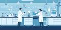 Two Scientists Working in a Laboratory Setting Royalty Free Stock Photo