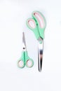 Two scissors isolate on white background. Royalty Free Stock Photo