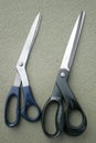 Two scissors placed in parallel Royalty Free Stock Photo