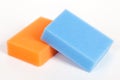 Two scouring sponges Royalty Free Stock Photo
