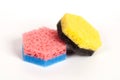 Two scouring sponges Royalty Free Stock Photo