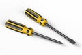 Two screwdrivers - flat and cross Royalty Free Stock Photo