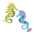 Two sea horses. Royalty Free Stock Photo