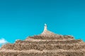 Two seagulls flying in a blue sky Royalty Free Stock Photo