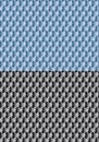 Two seamless abstract patterns with triangles with blue and black and gray gradient fill