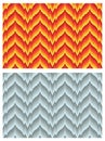 Two seamless bargello patterns, different hues of color.