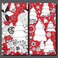 Two seamless christmas pattern. stoc illustration Royalty Free Stock Photo