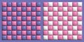 Two seamless pattern. Inflate 3d realistic soft style. Checker board print. Game aesthetic. 3D render. Trendy stickers