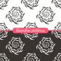 Two seamless patterns with leaves.