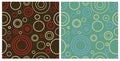 Two seamless retro patterns Royalty Free Stock Photo