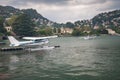 Two seaplanes, Lake Como Royalty Free Stock Photo