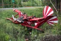 A two-seat aerobatics plane crashed.