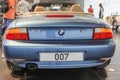 Two-seat BMW Z3 sports roadster in the exhibition hall of the BMW Museum. It was produced from 1995 to 2002