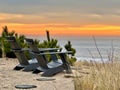 Two Seats in the Sand Royalty Free Stock Photo