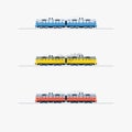 Two-section diesel locomotive. Side view Royalty Free Stock Photo
