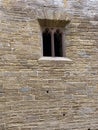 Two section window of a stone wall in Hohenzollern Castle Germany Royalty Free Stock Photo