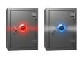 Two secure safes with digital locks Royalty Free Stock Photo