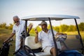 Professional golfers having chat Royalty Free Stock Photo