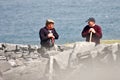 Two peasants talking, Inisheer, Ireland