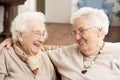 Two Senior Women Friends At Day Care Centre Royalty Free Stock Photo