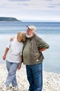 Two Seniors on the beach Royalty Free Stock Photo