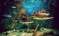 Two sharks in aquarium Royalty Free Stock Photo