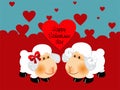 Sheeps in love Royalty Free Stock Photo