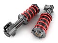 Two shock absorber car Royalty Free Stock Photo