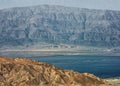 Two shores of the Dead Sea Royalty Free Stock Photo