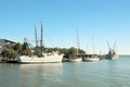 Two shrimp boats docked in Shem Creek, Charleston, South Carolina Royalty Free Stock Photo