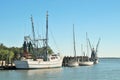 Two shrimp boats docked in Shem Creek, Charleston, South Carolina Royalty Free Stock Photo